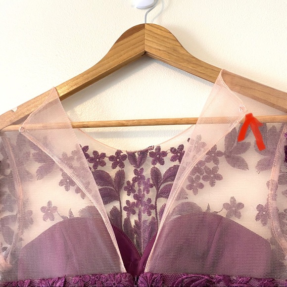 New Js Collections Embroidered A- Line Gown - Picture 11 of 11